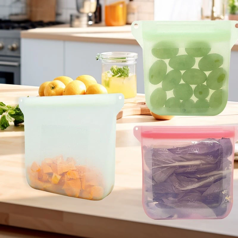 Freezer Safe Silicone Food Storage Bags 3 Freezer Safe Silicone Food Storage Bags 3